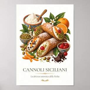 Sizilianische Cannoli – Klassisches italienisches  Poster