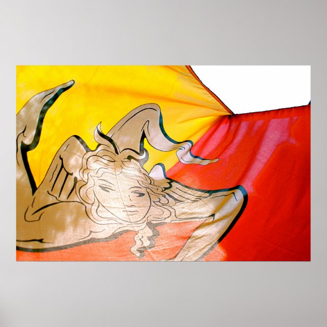 sizilianische Flagge Poster (Vorne)