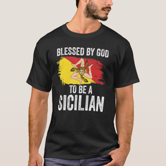Sizilianische Flagge T-Shirt (Vorderseite)