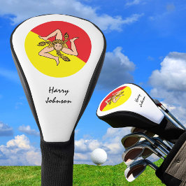 Sizilianische Flagge und Mit Monogramm Golf Clubs Headcover