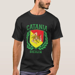 Sizilianische Flagge und Schild mit Trinacria Sic T-Shirt