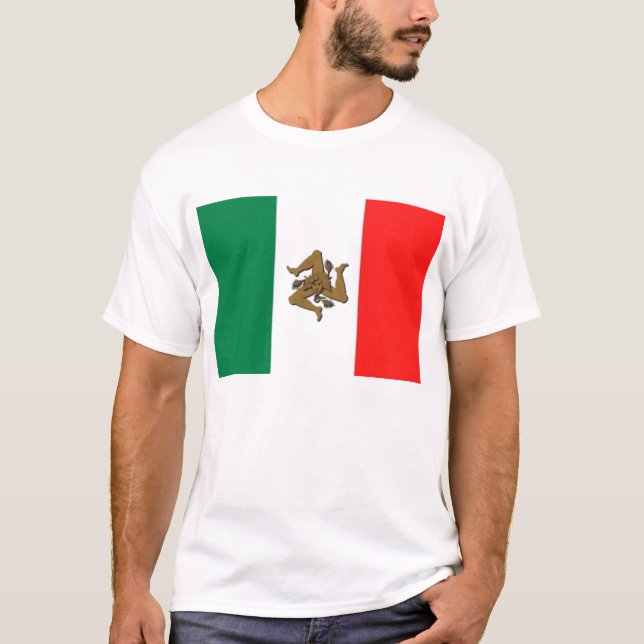 Sizilianische italienische Flagge T-Shirt (Vorderseite)