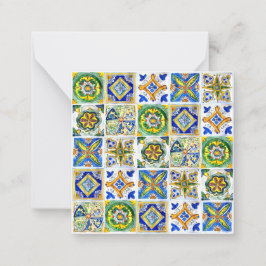 Sizilianische Keramik Tile - Flachkarte Mitteilungskarte