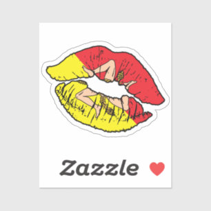 Sizilianische Lipstick-Liebe Aufkleber