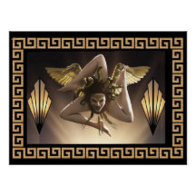 Sizilianische Medusa (Trinacria) Symbol der Insel