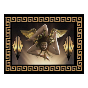 Sizilianische Medusa (Trinacria) Symbol der Insel Poster