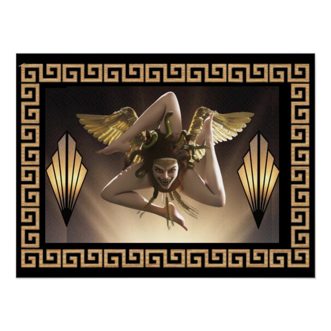 Sizilianische Medusa (Trinacria) Symbol der Insel Poster (Vorderseite)
