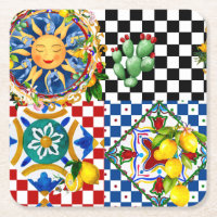 sizilianische Sonne, Zitrone, mediterrane Fliesen,