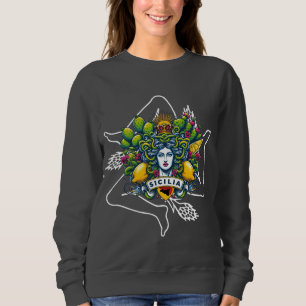 Sizilianische Trinacria Sweatshirt