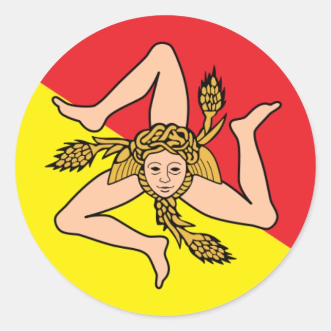 Sizilianische Triskelion Round Car Stickers - Sizi (Vorderseite)