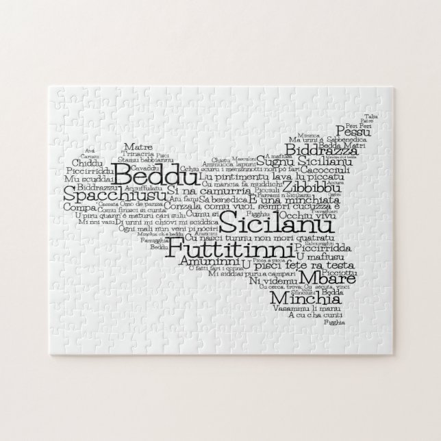 Sizilianische Word Map Puzzle (Horizontal)