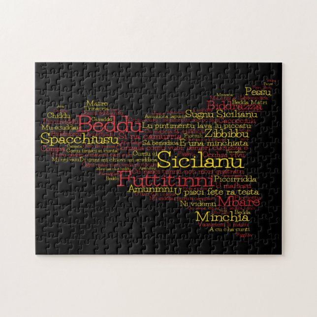 Sizilianische Word Map Puzzle (Horizontal)