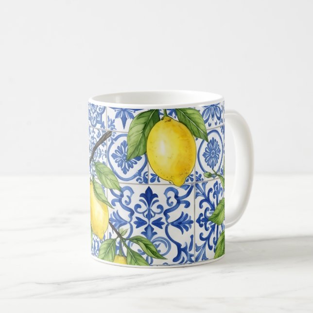 Sizilianische Zitrone Kaffeetasse (VorderseiteRechts)