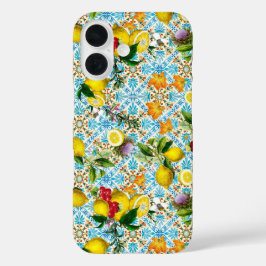 sizilianische Zitronen- und Vintage Fliesen iPhone 16 Hülle