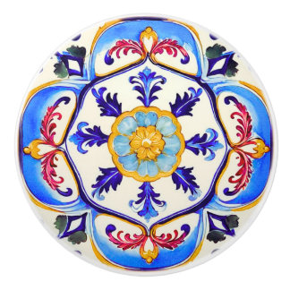 Sizilianischer Barockblume I Keramikknauf