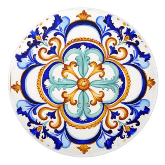 Sizilianischer Barockblume II Keramikknauf