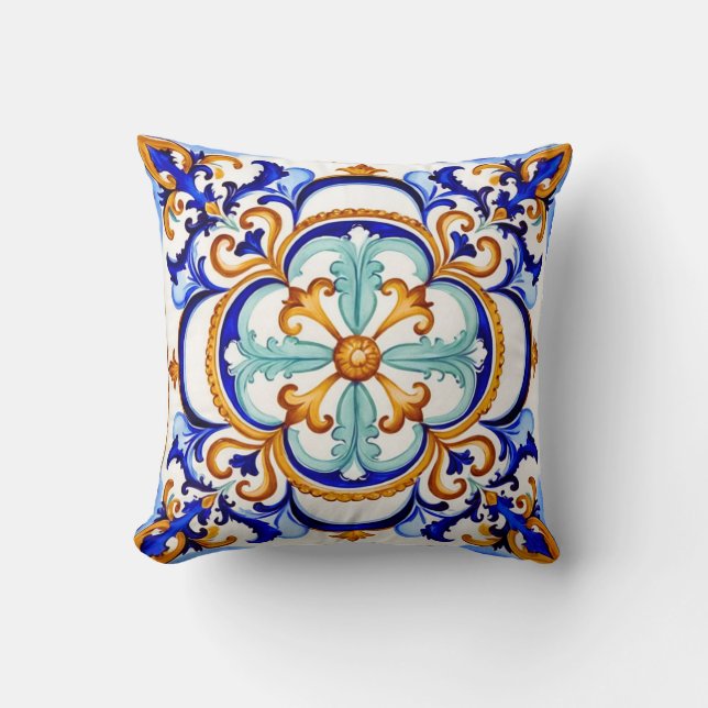 Sizilianischer Barockblume II Kissen (Vorderseite)