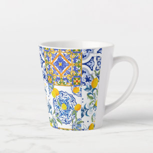  sizilianischer Stil,Sommerkunst Latte Tasse