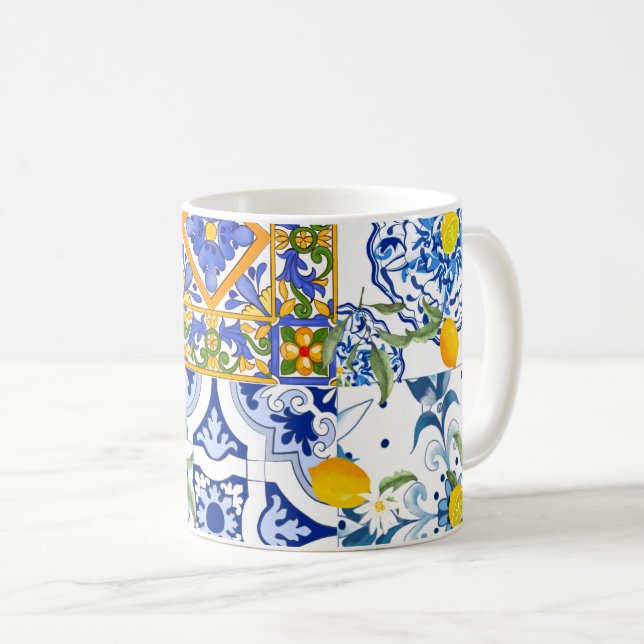 sizilianischer Stil,Sommerkunst Tasse (VorderseiteRechts)