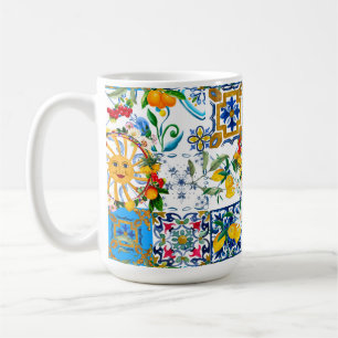 sizilianischer Stil, Sommerkunst, Zitronen Kaffeetasse
