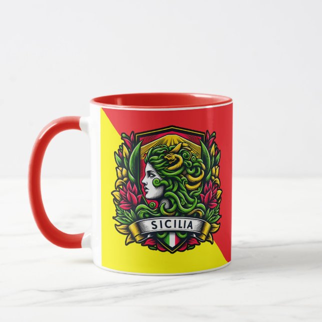 Sizilianischer Trinacria Becher Tasse (Links)