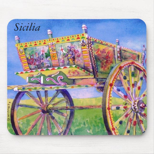 Sizilianisches Carretto Mousepad (Vorne)