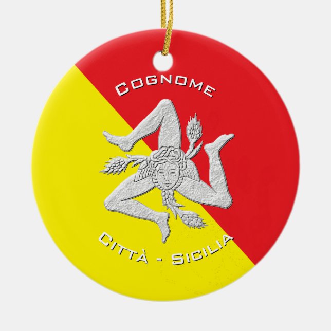 Sizilianisches Erbe personifiziert Keramik Ornament (Vorne)