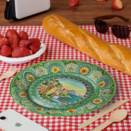 Sizilianisches Grün: Melaminpapier Pappteller