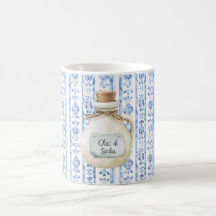 Sizilianisches italienisches rustikales blaues Oli Kaffeetasse