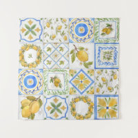 Sizilianisches Lemons Watercolor Square Muster
