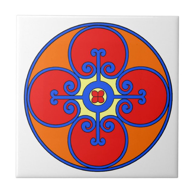 Sizilianisches Mittelmeer-Design Fliese (Vorderseite)