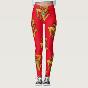 Sizilianisches Trinacria Gold Ihr Hintergrund Leggings