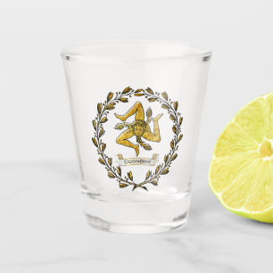 Sizilianisches Trinacria Ihr Familienname Schnapsglas