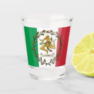 Sizilianisches Trinacria Ihr Familienname Schnapsglas
