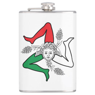 Sizilianisches Trinacria Medusa Design Flachmann