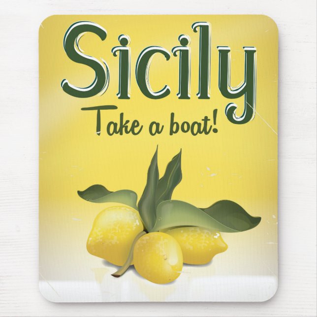 Sizilianisches Zitronenmotiv Mousepad (Vorne)