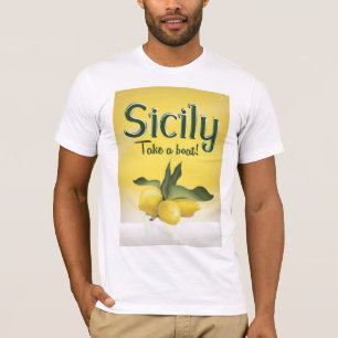 Sizilianisches Zitronenmotiv T-Shirt