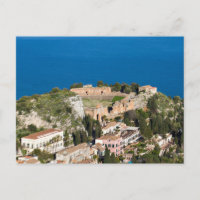 Sizilien - Antikes Theater Taormina Postkarte