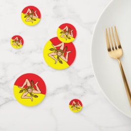 Sizilien Confetti, Party, sizilianische Flagge Konfetti