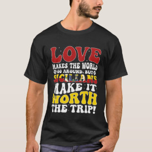 Sizilien-Flagge Männer & Frauen Cute Til Siziliane T-Shirt
