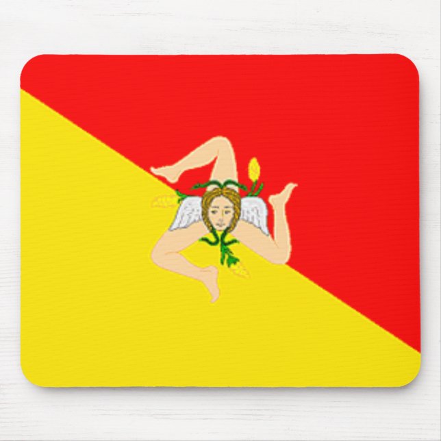 Sizilien-Flagge Mousepad (Vorne)