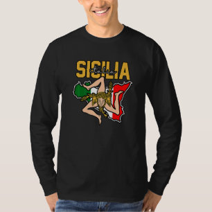 Sizilien Flagge Sizilien Palermo Italien 21 T-Shirt