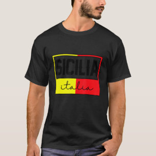 Sizilien Flagge Sizilien Palermo Italien 25 T-Shirt