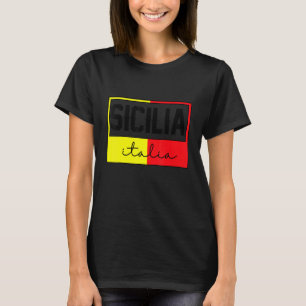 Sizilien Flagge Sizilien Palermo Italien 25 T-Shirt