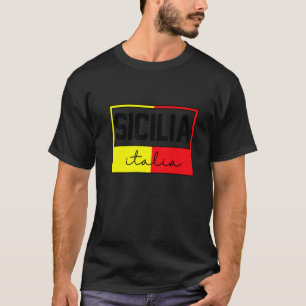 Sizilien Flagge Sizilien Palermo Italien 33 T-Shirt