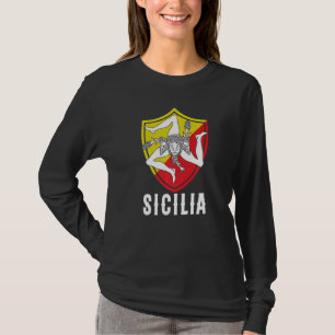 Sizilien Flagge Sizilien Palermo Italien Premium_1 T-Shirt