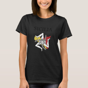 Sizilien Flagge Sizilien Palermo Italien T-Shirt