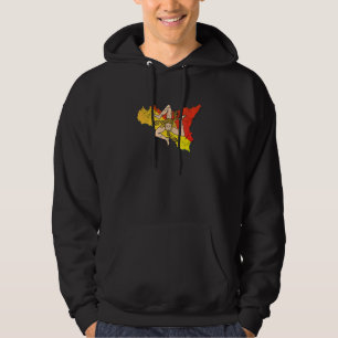Sizilien Flaggen Italien Souvenir Männer Frauen Ki Hoodie