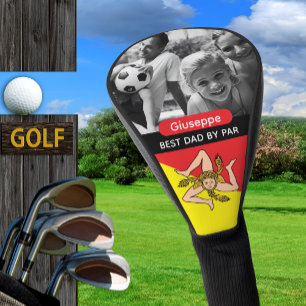 Sizilien Golf, Bester Vater, Sizilianische Flagge, Golf Headcover