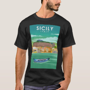 Sizilien Italien Palermo Vintages Minimal Travel P T-Shirt